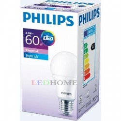 8,5W PHILIPS LED AMPUL - E27 DUYLU LED AMPULLER